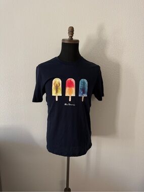Ben Sherman Mens  Navy Popsicle Graphic Tee